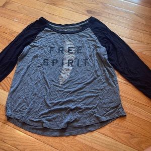 American eagle quarter sleeve shirt